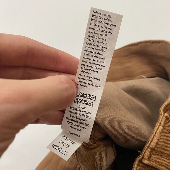 NWT SPANX Stretch Twill Ankle Cargo Pant Honey Glow Sz PS Petite Small Stretch - Picture 6 of 9